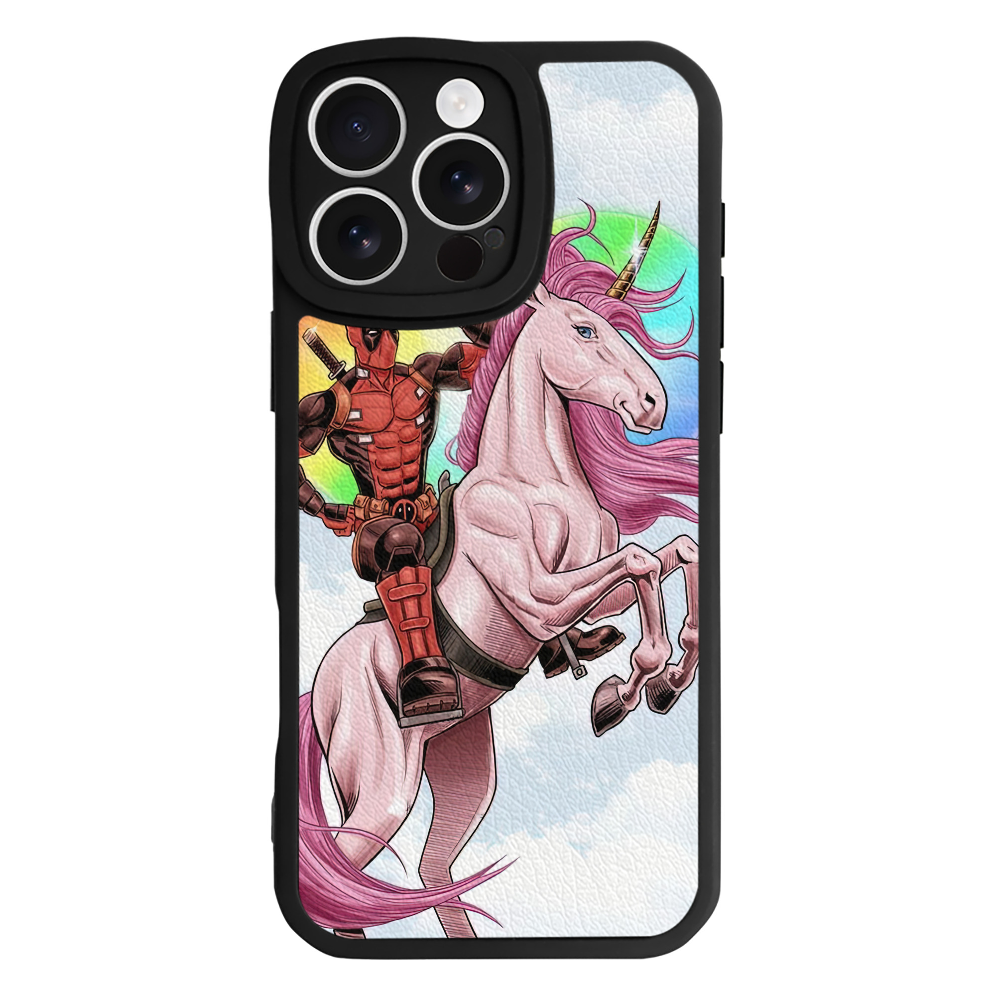 （画像用） Deadpool デッドプール 【iPhone 16シリーズ対応】シリコンスマホケース（レザー調） 材質：シリコン
